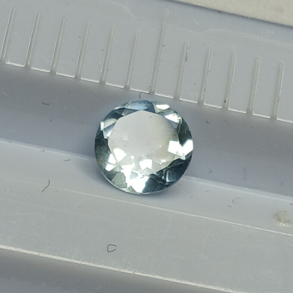 Diamond Cut Aquamarine Gemstone 6mm